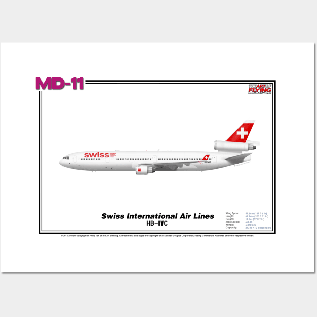 McDonnell Douglas MD-11 - Swiss International Air Lines (Art Print) Wall Art by TheArtofFlying